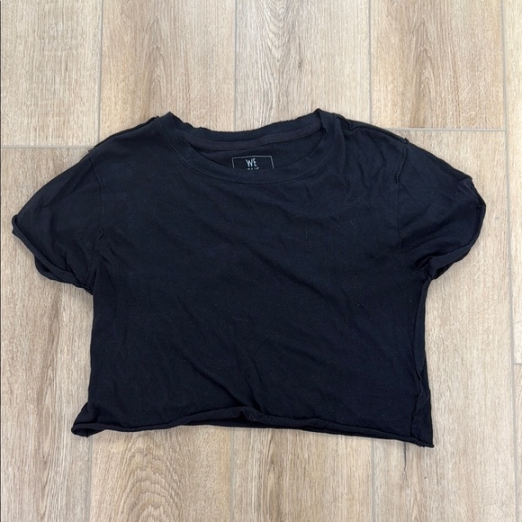 We The Free Black Crop T-Shirt Short Sleeve Relaxed - Picture 1 of 3